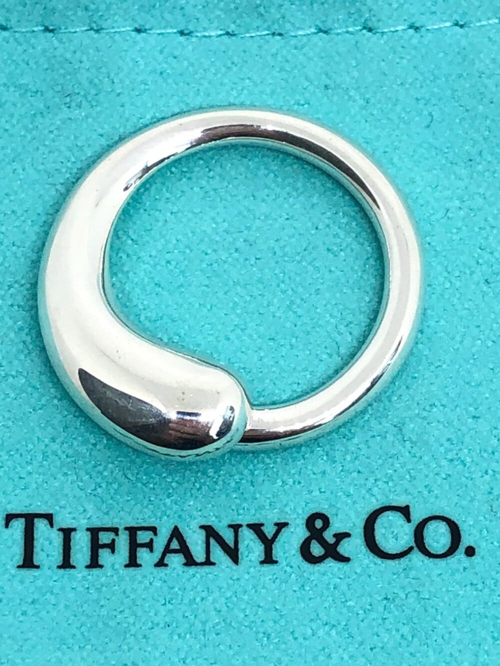 Tiffany & Co. Sterling Silver 925 Key Ring Elsa Peretti Eternal Circle